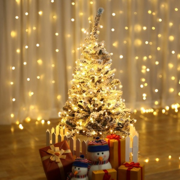 NEXVIN Christmas Fairy Lights Mains Powered, 66ft/20M 200 LED String Lights Plug in with Remote Control & Timer, 8 Modes for Bedroom Indoor Outdoor Garden Christmas Xmas Tree Decorations (Warm White)